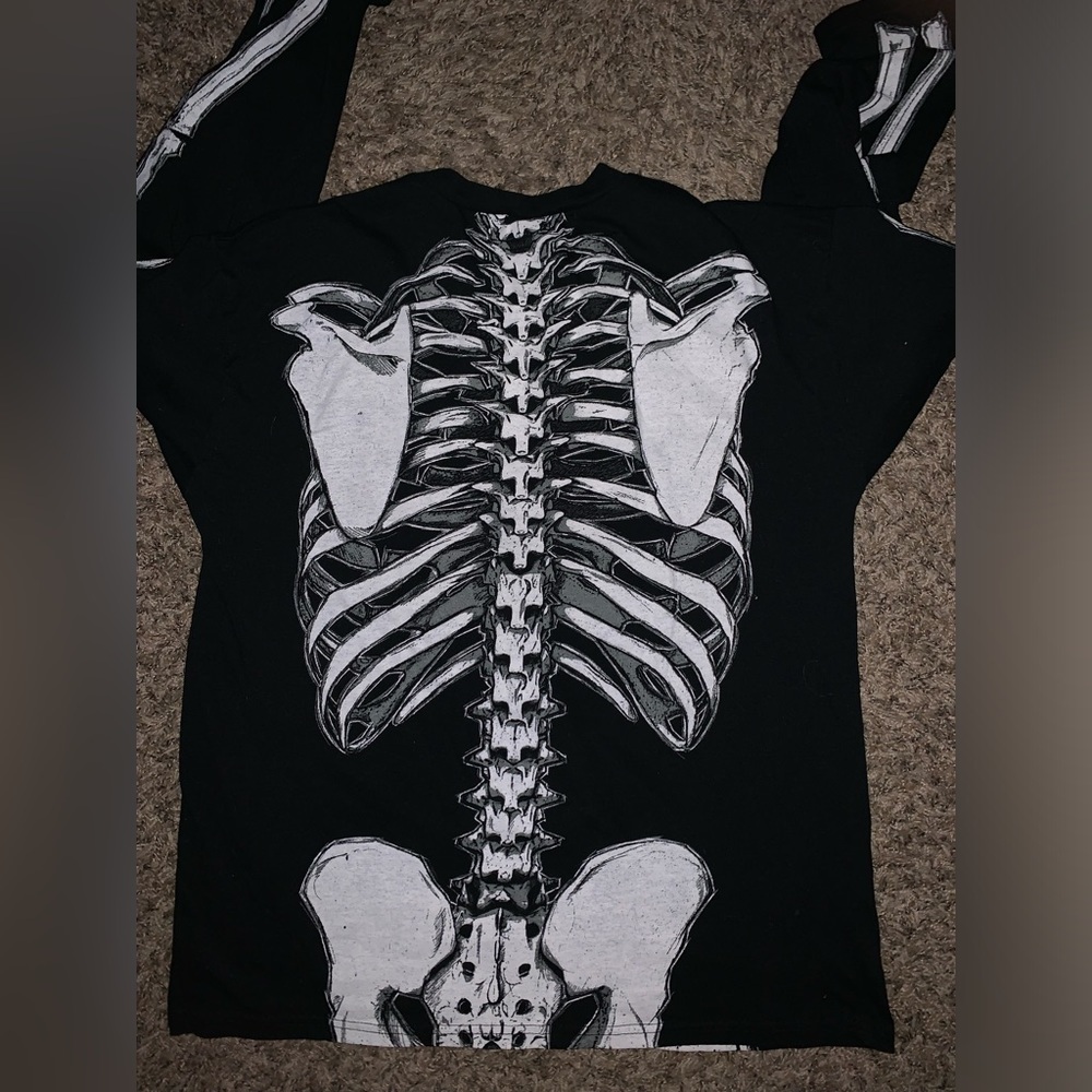 Y2K Grunge Skeleton Graphic Shirt - Picture 2 of 4